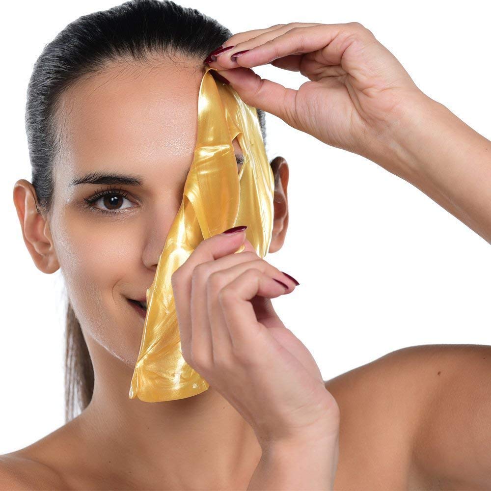 Luxurious 24k Nano Gold Collagen Crystal Facial Mask 5 Packs