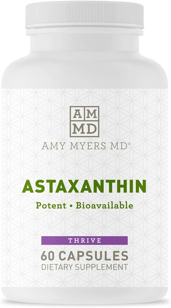 Dr. Amy Myers Astaxanthin 12mg, 60 Softgels - Antioxidant Carotenoid Supplement for Healthy Aging, S