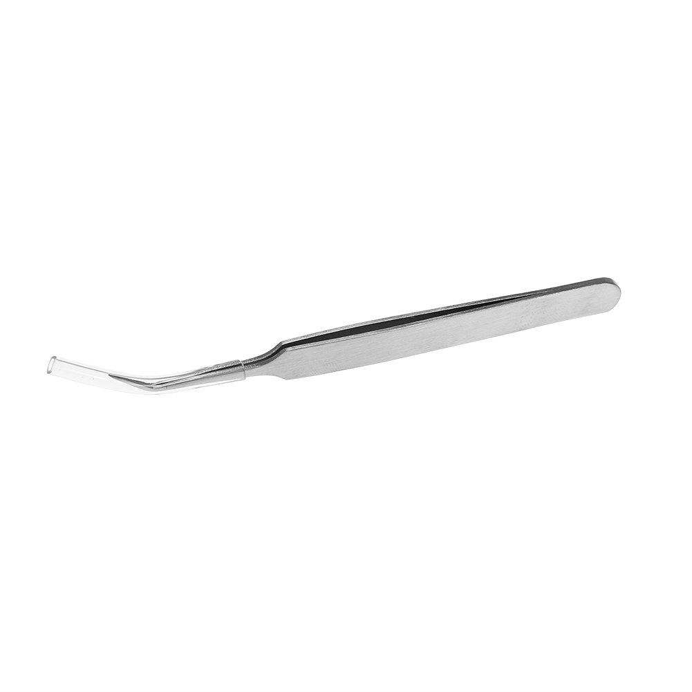 Blackhead Extractor Tweezer, 3.4in Stainless Steel Curved Hook Oblique Straight Clip Tweezer for Rem