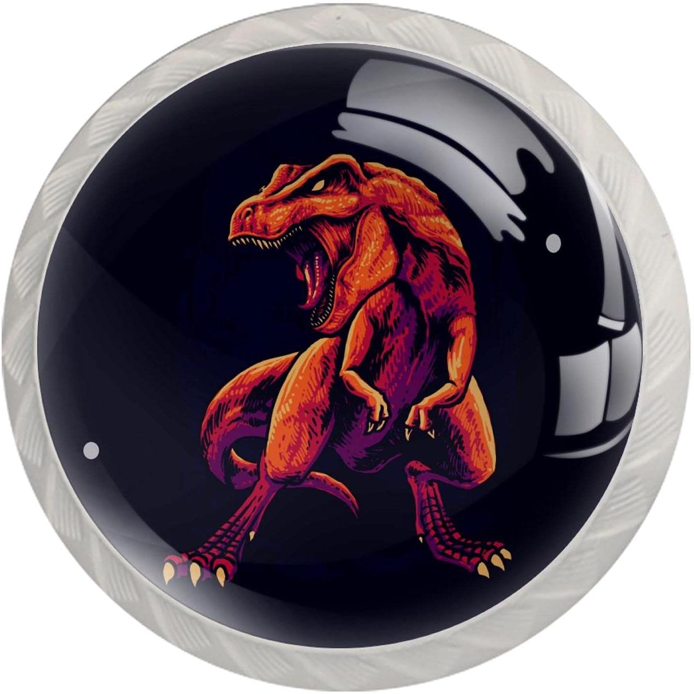 Drawer Handles Door Pulls Dinosaur Furniture Pulls 4 Pieces Multipack Knobs for Jewelry Box 1.38×1.