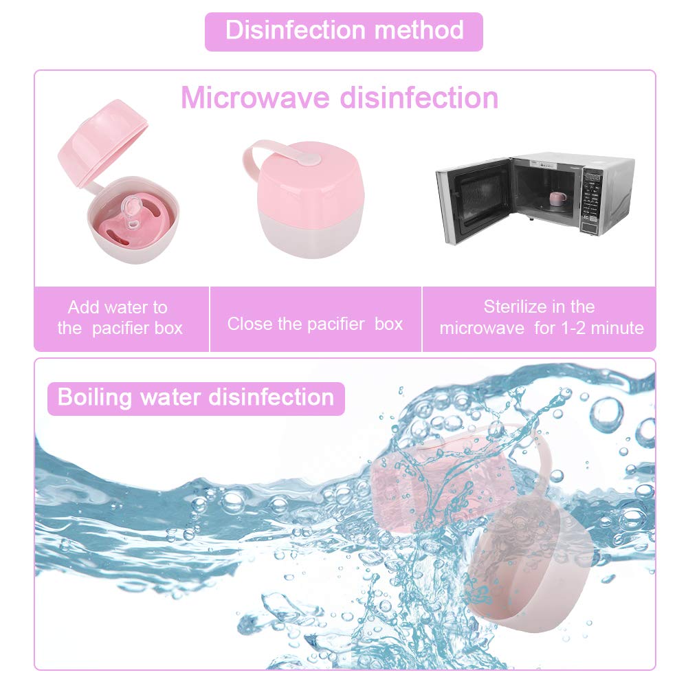 Accmor Pacifier Case, Pacifier Holder, Baby Pacifier Box for Travel, BPA Free, 2 Pack