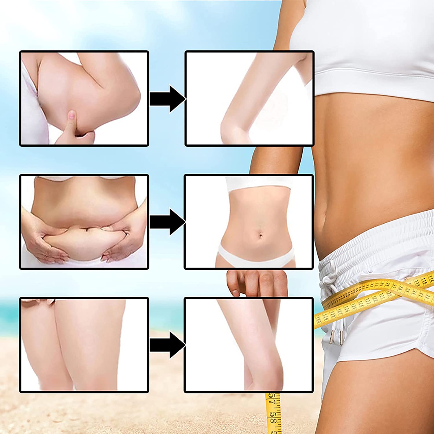 Asdf586io Fat Burning Slimming Cream for Belly and Body, Figure Shaping Body Scrubs for Fitness, Los