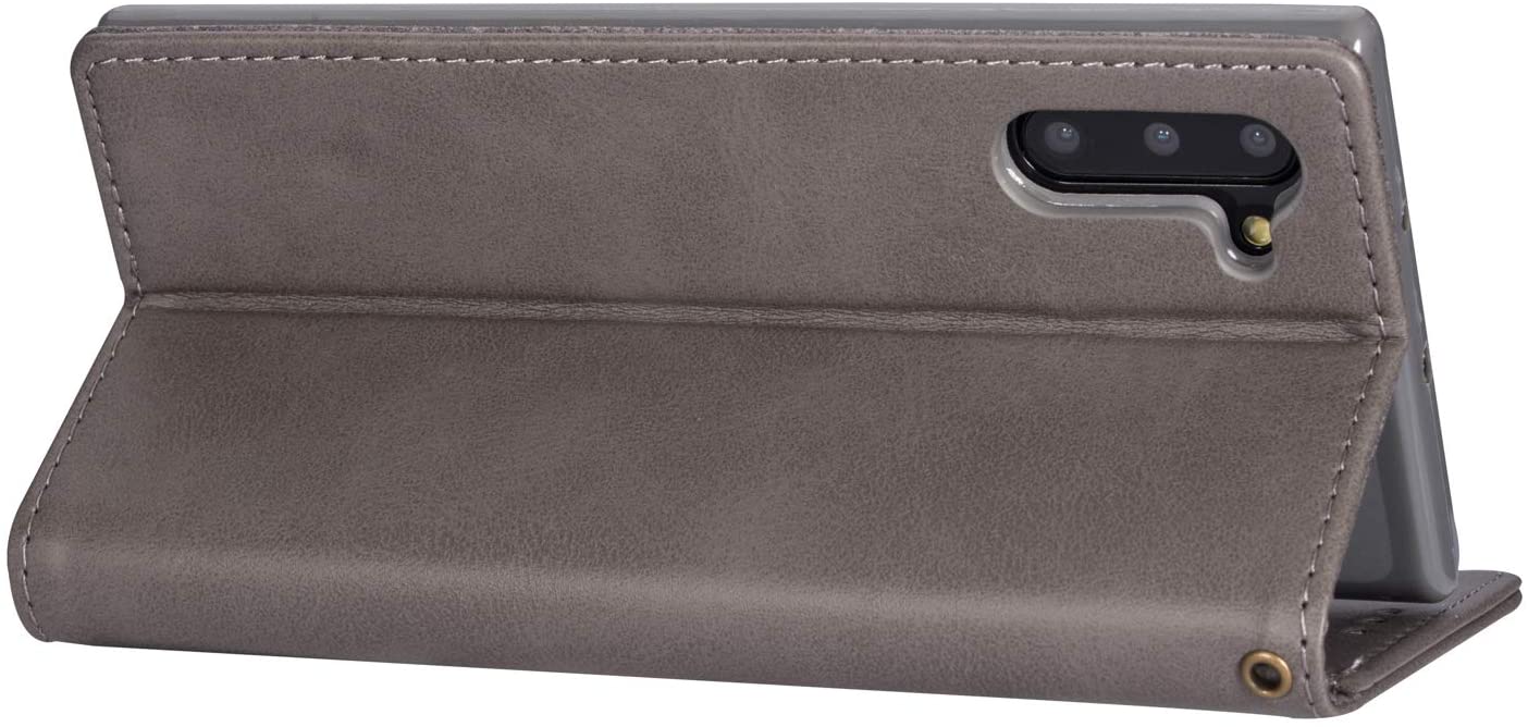 Cfrau for Samsung Galaxy Note 10/Note 10 5G Zipper Wallet Case with Black Stylus,Premium Scratch Res