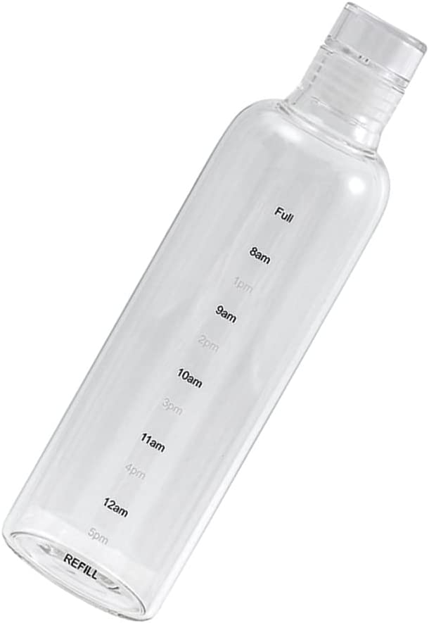 LUOZZY Clear Plastic Drinking Bottle Large Capacity Motivational Water Bottle with Time Scale Plasti