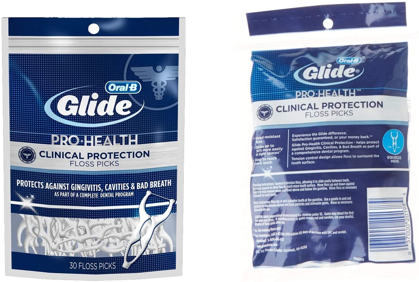 Glide ProHealth Advanced Floss Picks 30 Ea (Pack of 10)