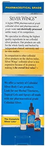 Natural Path Silver Wings. Colloidal Silver Bottle 500 PPM of 32 Oz/960 mL + Colloidal Silver Droppe