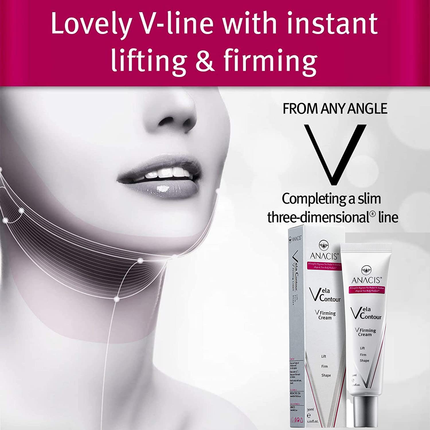 Double Chin Reducer Neck Loose Sagging Skin Lifting Tightening Firming Face Shaping Anti Aging. Vela