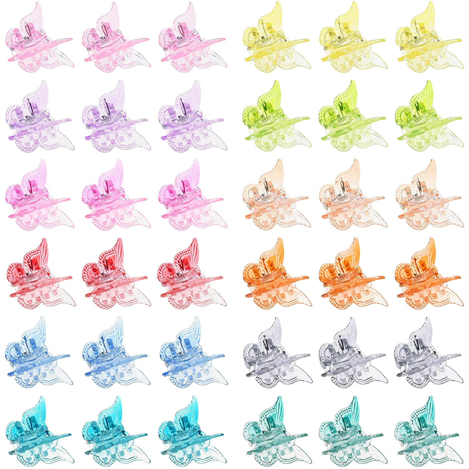 EAONE Butterfly Hair Clips 50Pcs, Pastel Cute Hair Clips Mini Small Hair Claw Clips Hair Aesthetic A