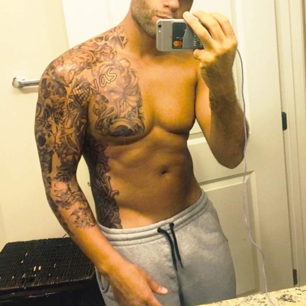 Yesallwas 6 sheet Full Arm Temporary Tattoos for Women Men, Waterproof Extra Large Temporary Tattoos