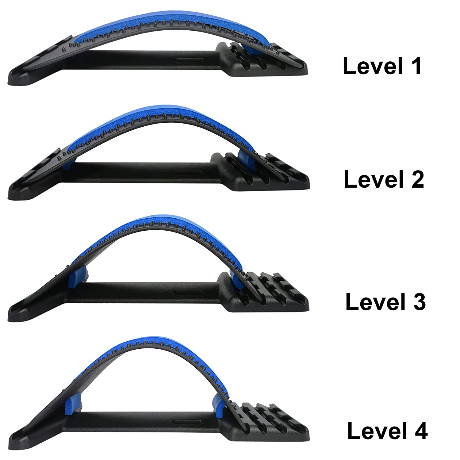 Back Cracking Device, Back Stretcher for Lower Back Pain Relief, 4 Level Back Cracker