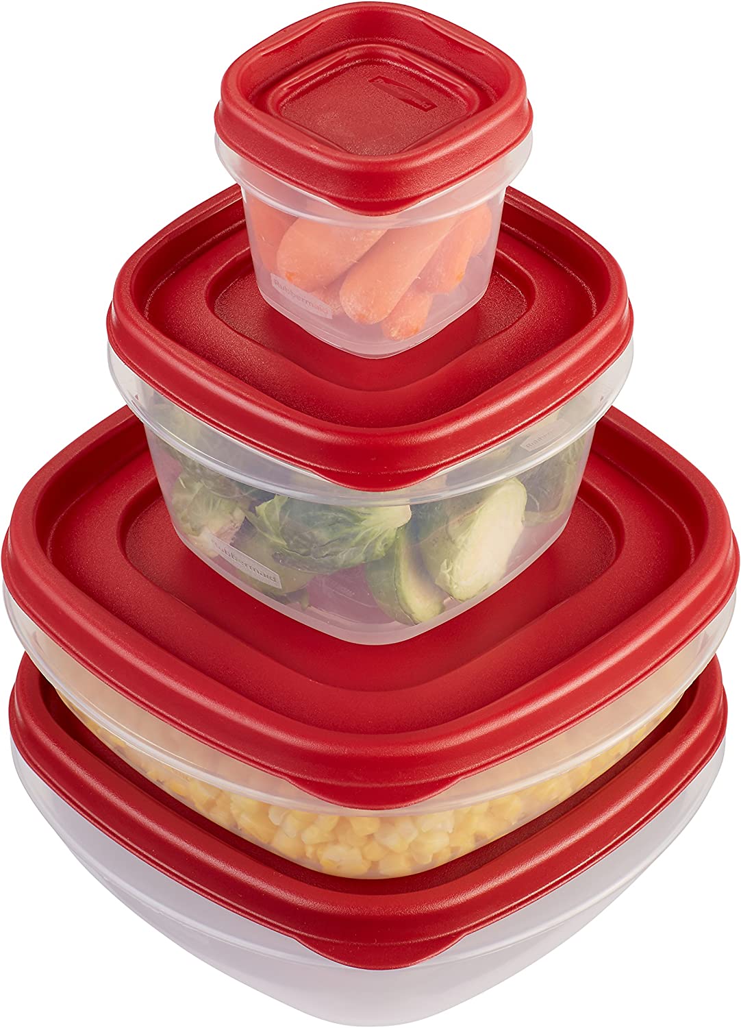 Rubbermaid Easy Find Lids Food Storage Containers, Racer Red, 40-Piece Set