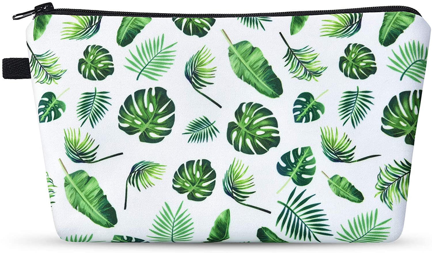 Palm Cosmetic Bag - Makeup Bag for Girls Women Tropical Monstera Palm Leaves Water-resistant Vanity