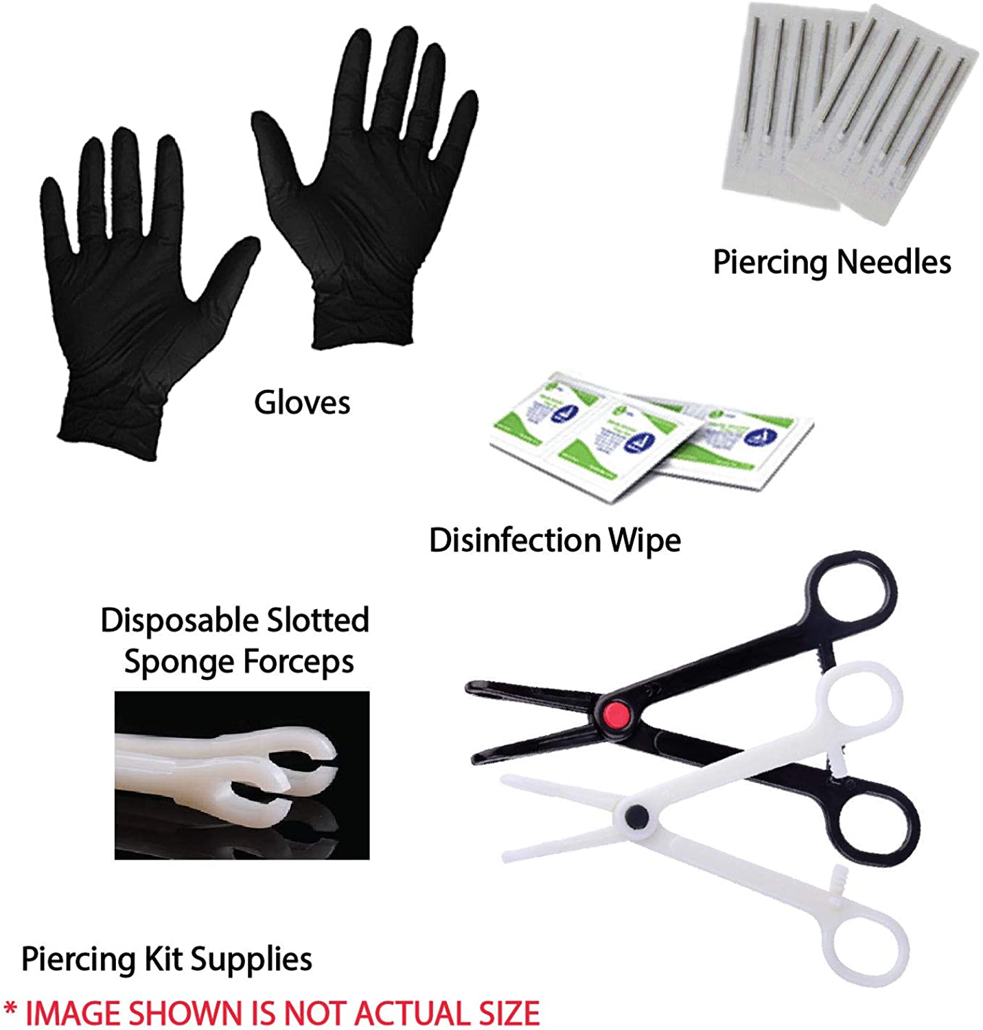 BodyJ4You 156PC Body Piercing Kit Aftercare Spray 14G 16G Belly Ring Tragus Random Mix Jewelry