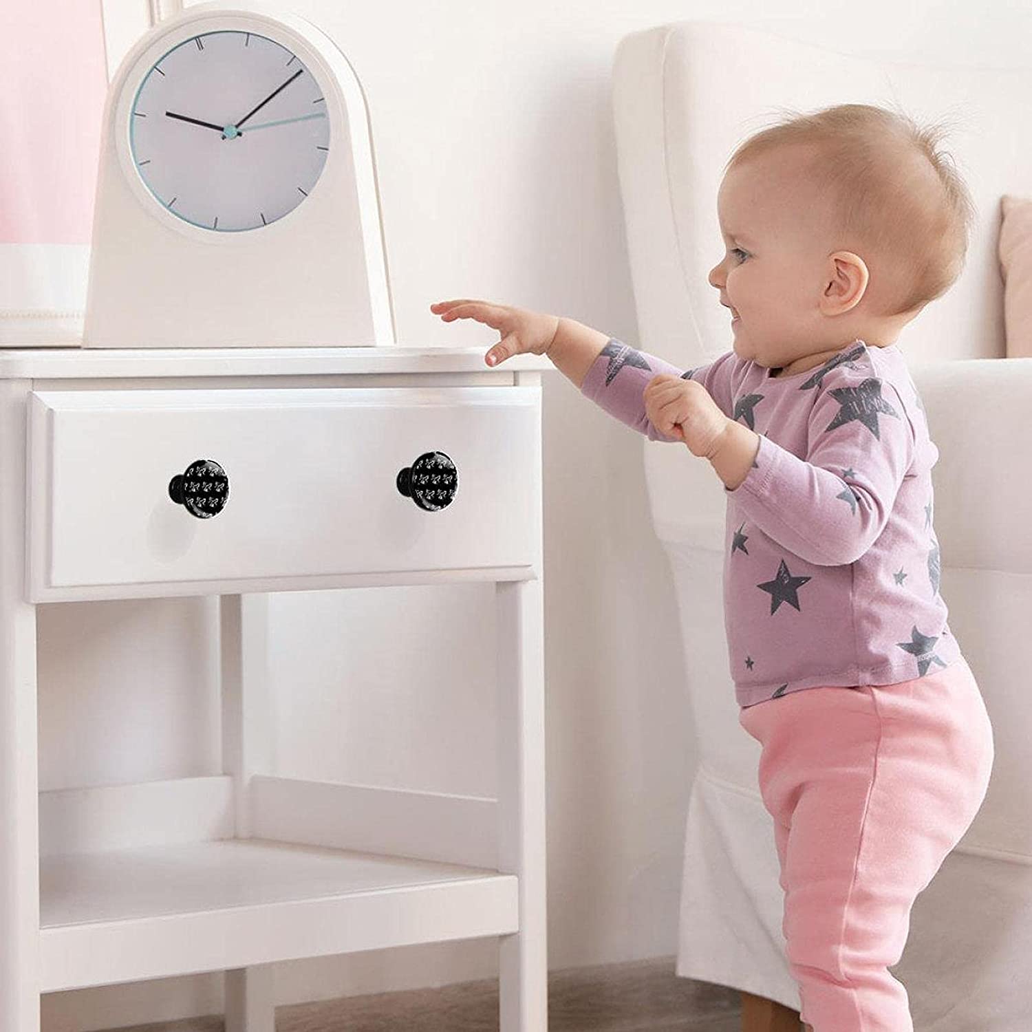 Glass Cabinet Knobs Cute Raccoon with 3D Visual Effects Colorful Design Metal Drawer Dresser Cupboar