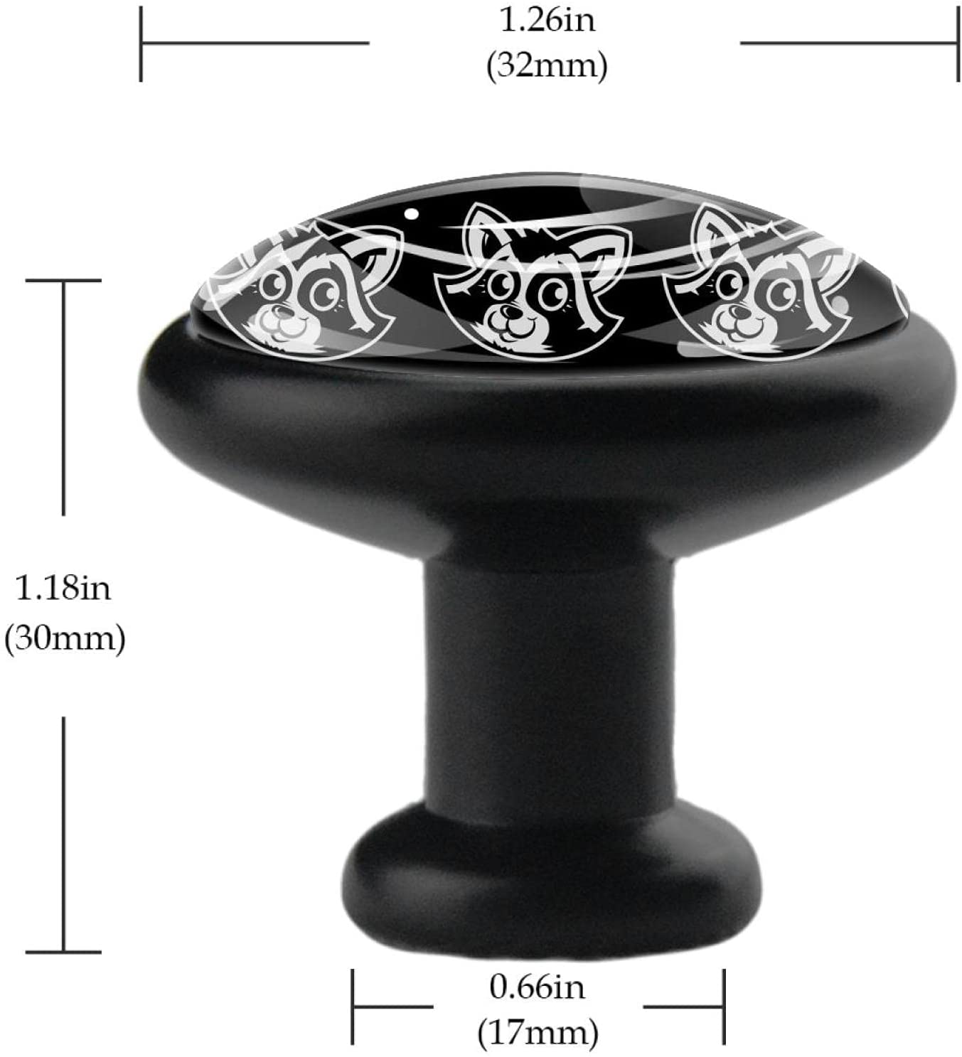 Glass Cabinet Knobs Cute Raccoon with 3D Visual Effects Colorful Design Metal Drawer Dresser Cupboar