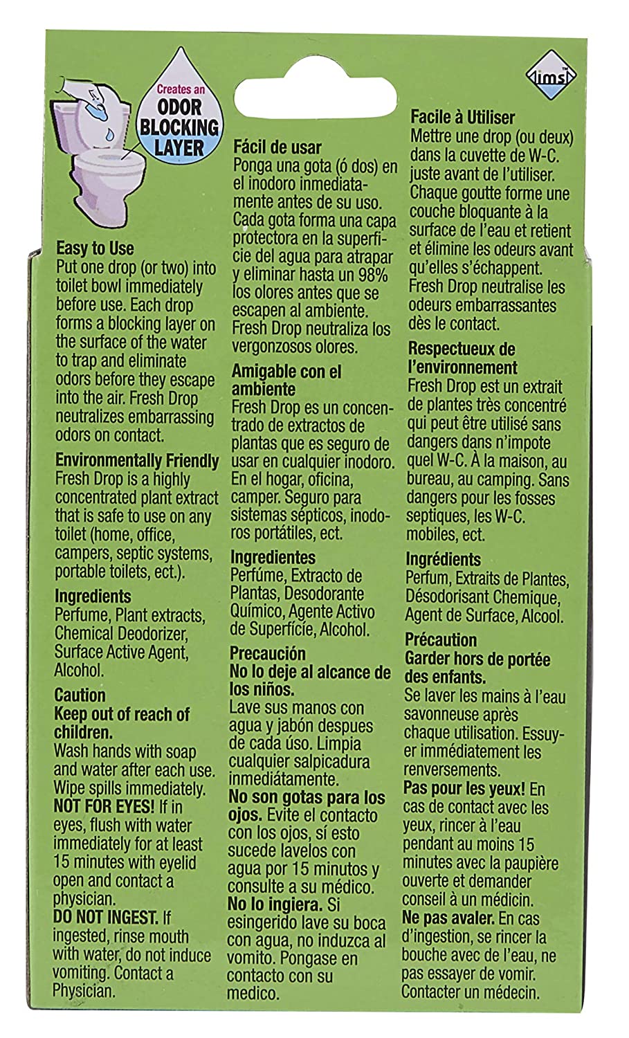 Fresh Drop Bathroom Odor Preventor, 2 Bottles Per Pack (Pack of 3)