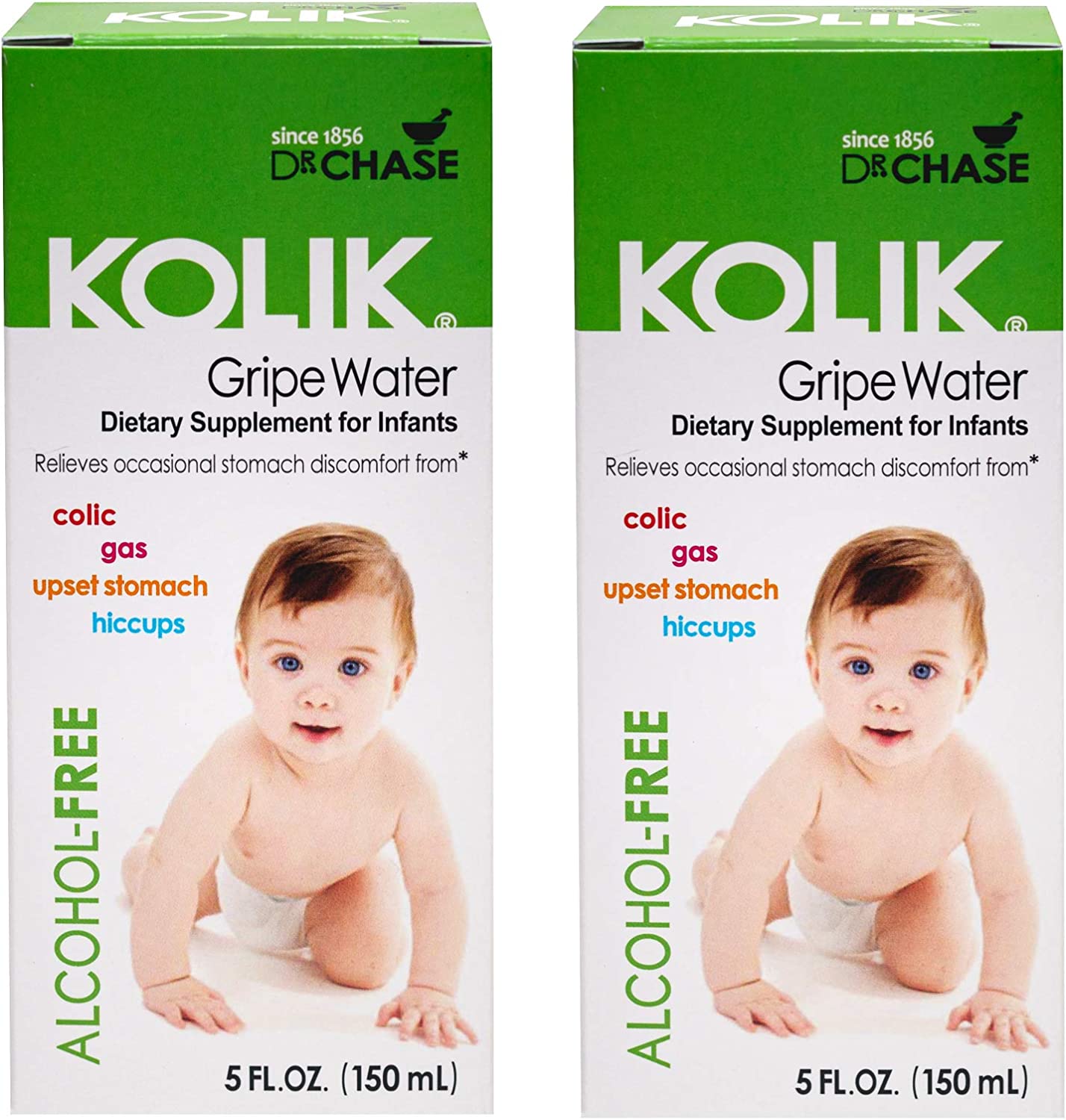 Dr. Chase Kolik Gripe Water Alcohol-Free - Baby’s Colic Relief - Gripe Water for Babies - Baby Gas