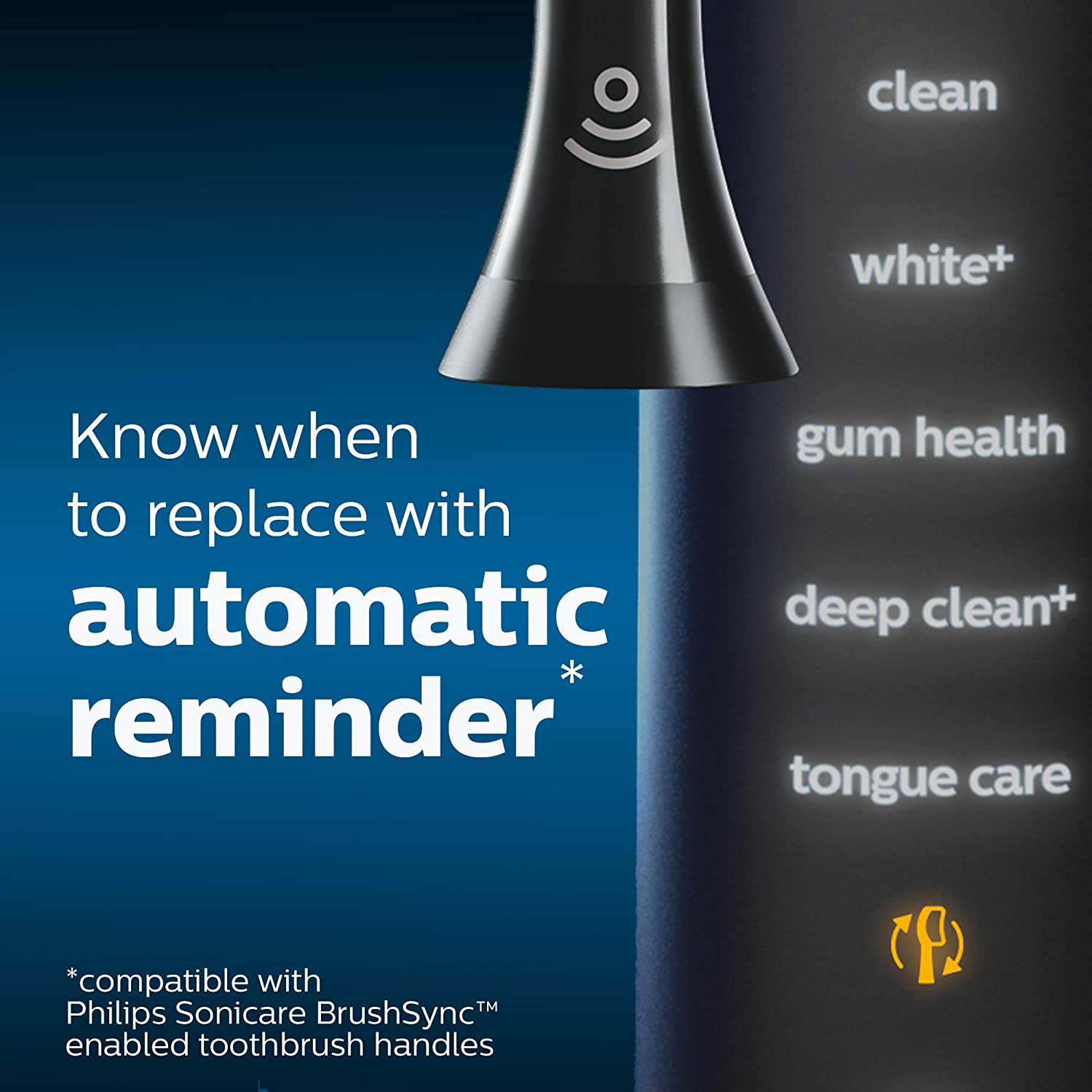 Philips Sonicare Genuine W DiamondClean Toothbrush Heads, 3 Brush Heads, Black, HX6063/95