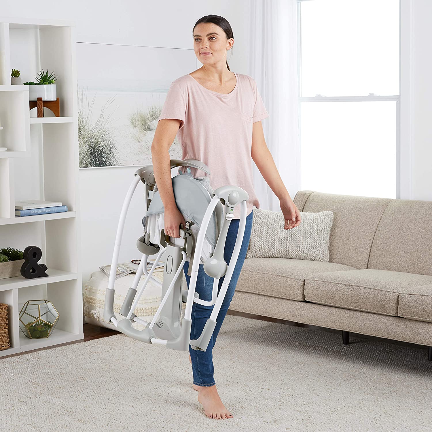 Ingenuity ConvertMe Swing-2-Seat - Raylan - Battery-Saving Portable Swing