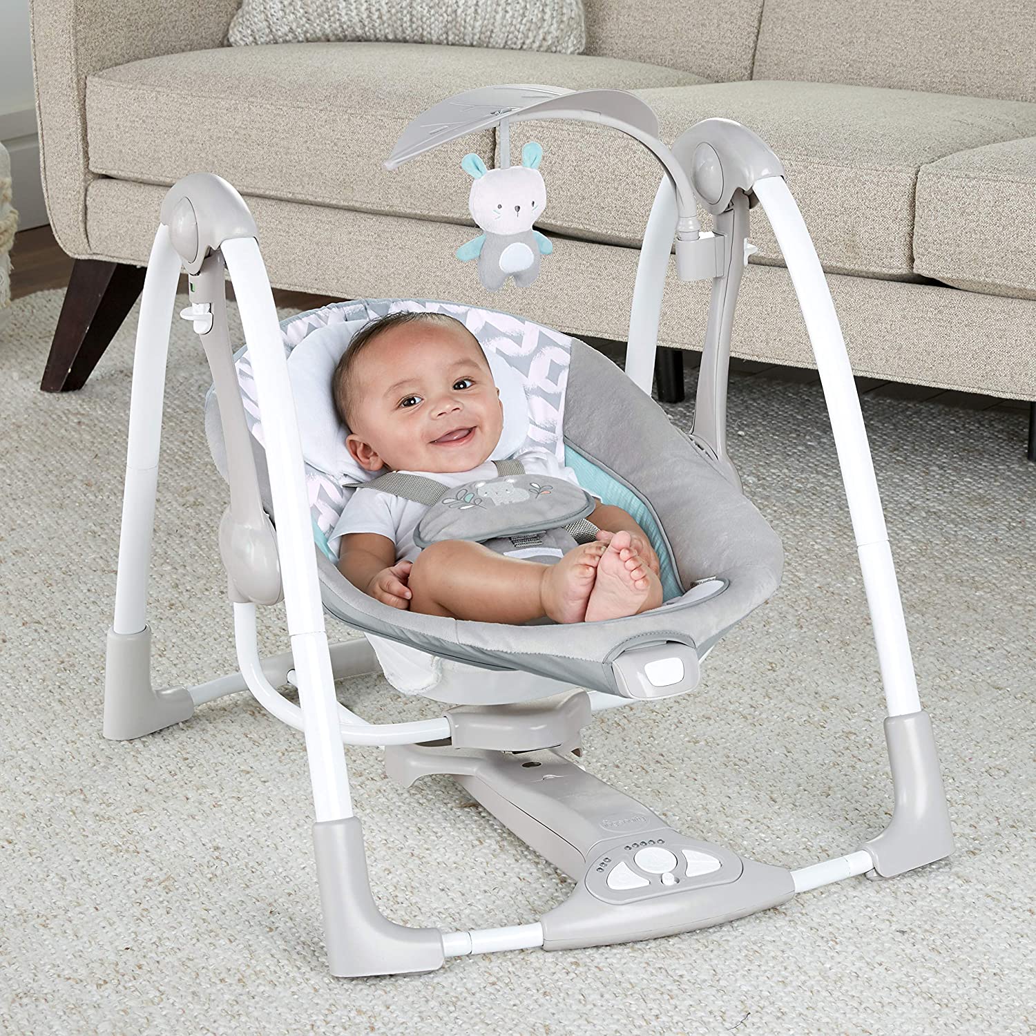 Ingenuity ConvertMe Swing-2-Seat - Raylan - Battery-Saving Portable Swing