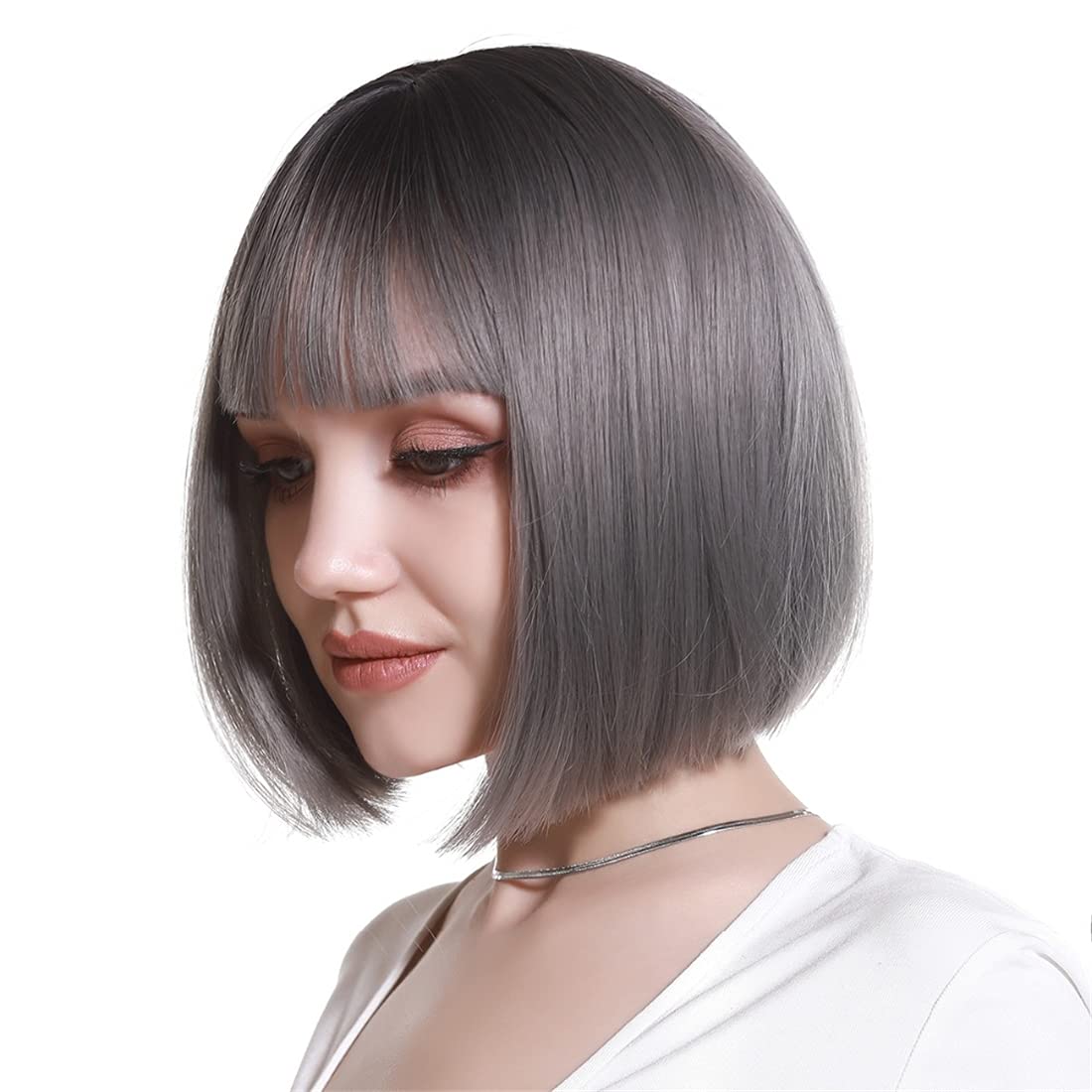 Synthetic Hair Crown Topper Wiglet Hairpieces with Bangs 14