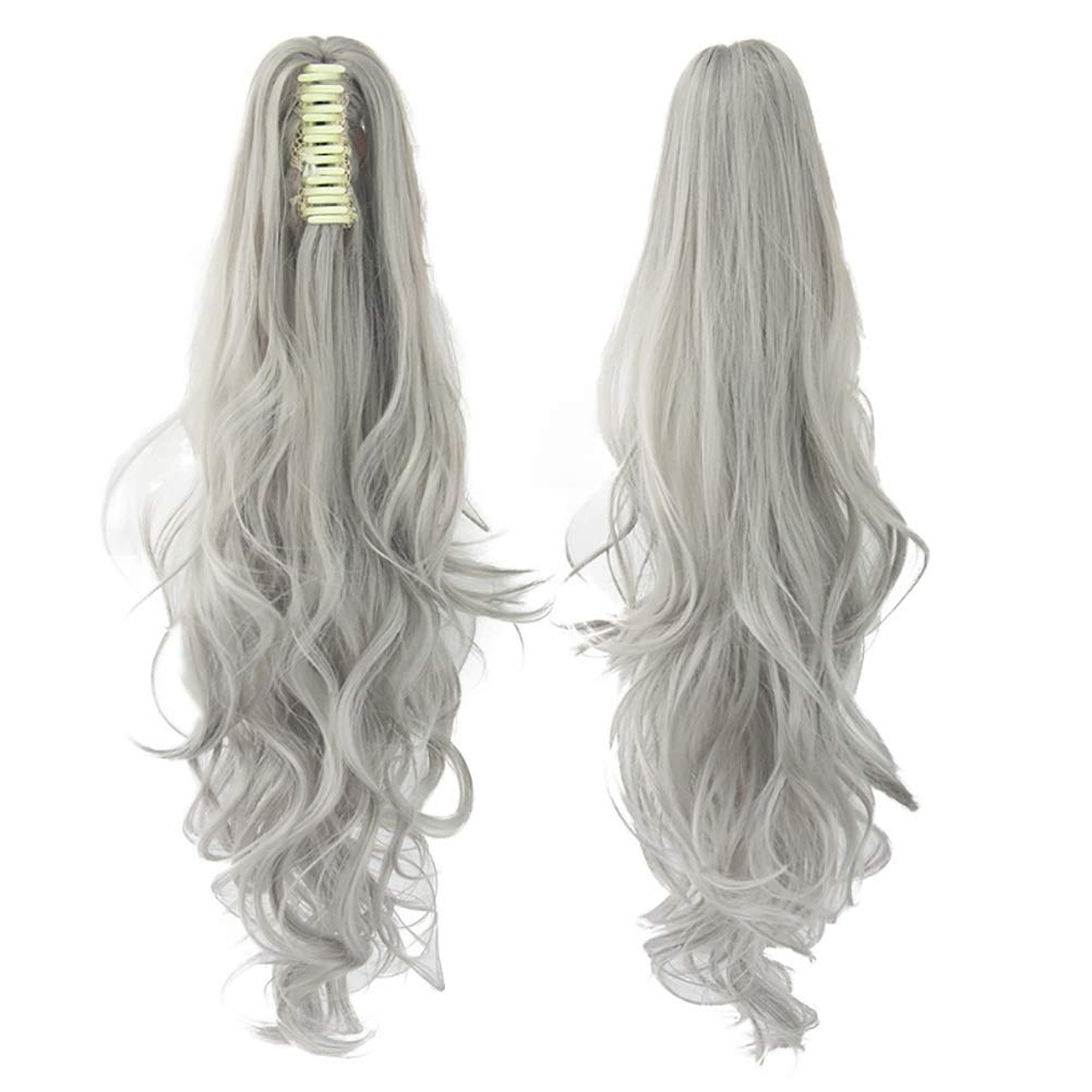 guohanfsh Long Fluffy Curly False Ponytail Wigs Synthetic Hair Extension Hairpiece High Temperatur F