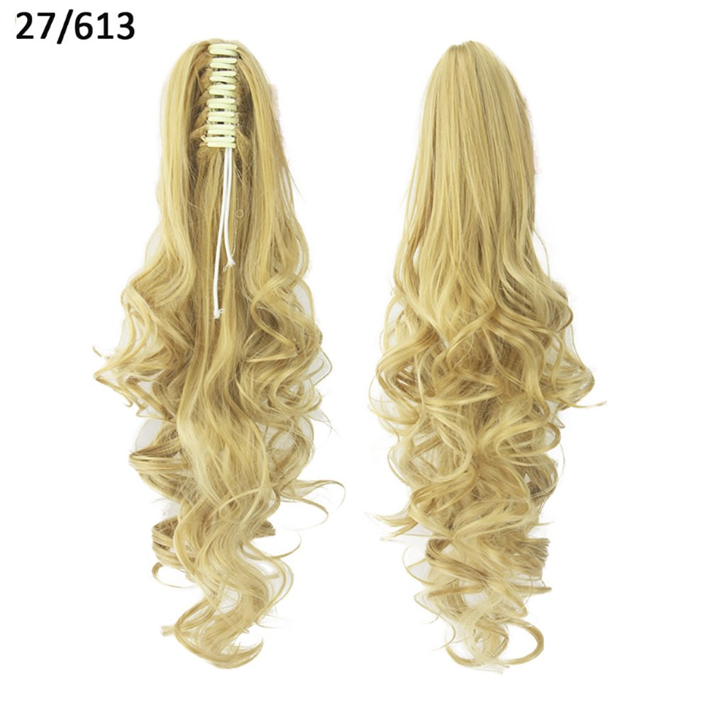 guohanfsh Long Fluffy Curly False Ponytail Wigs Synthetic Hair Extension Hairpiece High Temperatur F