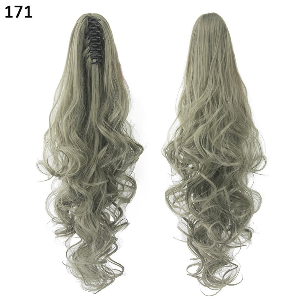 guohanfsh Long Fluffy Curly False Ponytail Wigs Synthetic Hair Extension Hairpiece High Temperatur F