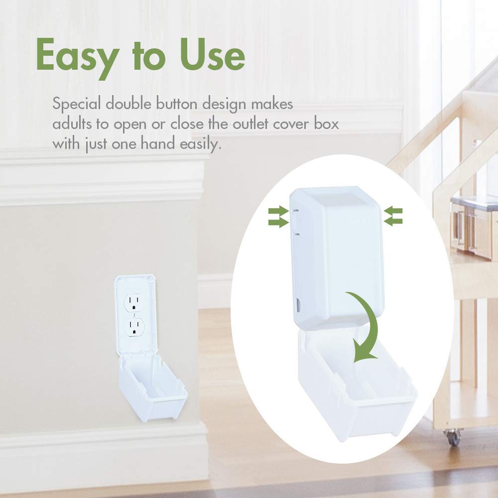 EUDEMON Baby Safety Electrical Outlet Cover Box Childproof Large Plug