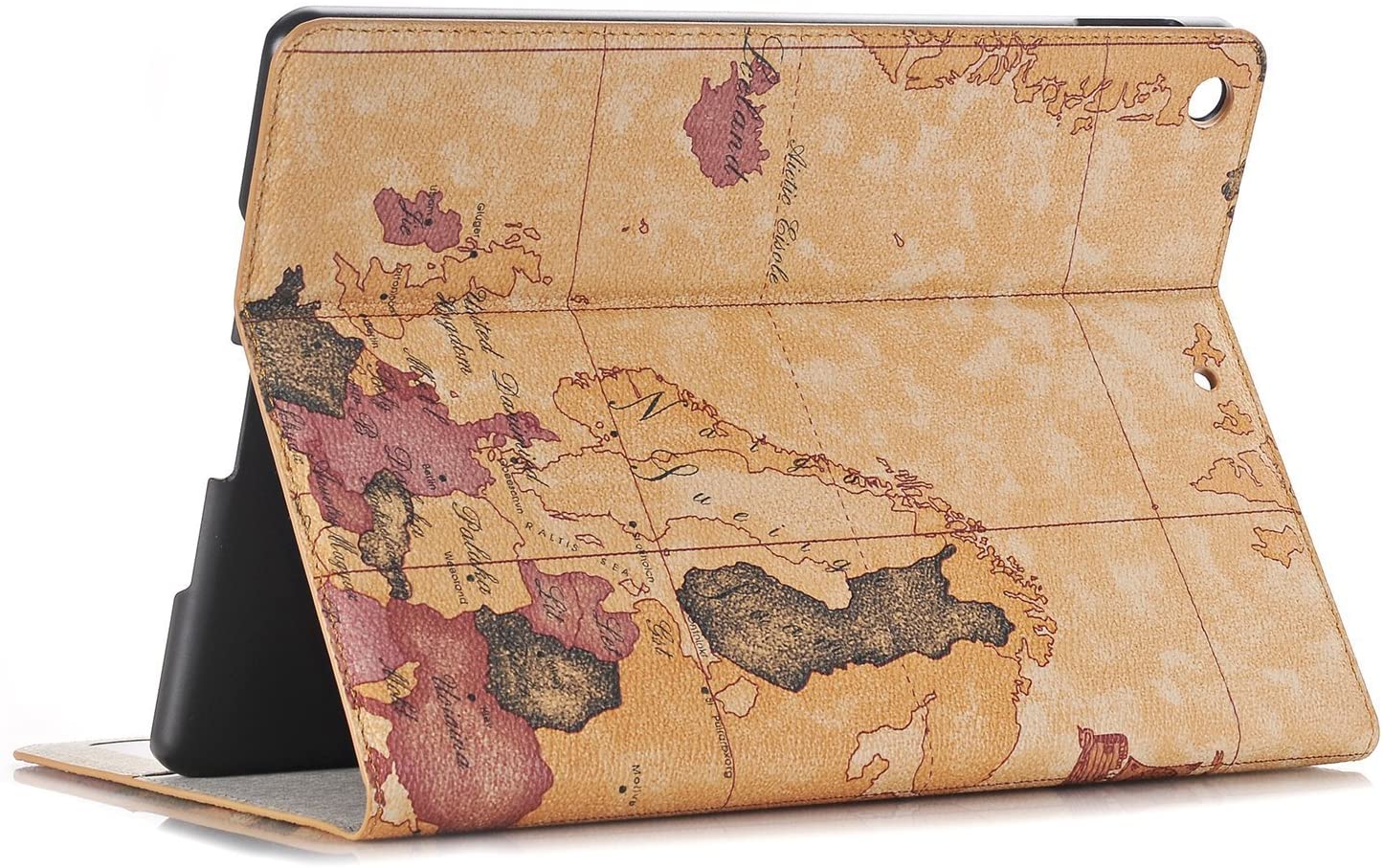 Jennyfly Galaxy Tab S3 9.7 Case Map SM-T820 Premium PU Leather Folio Hand Free Stand Case Smart Cove