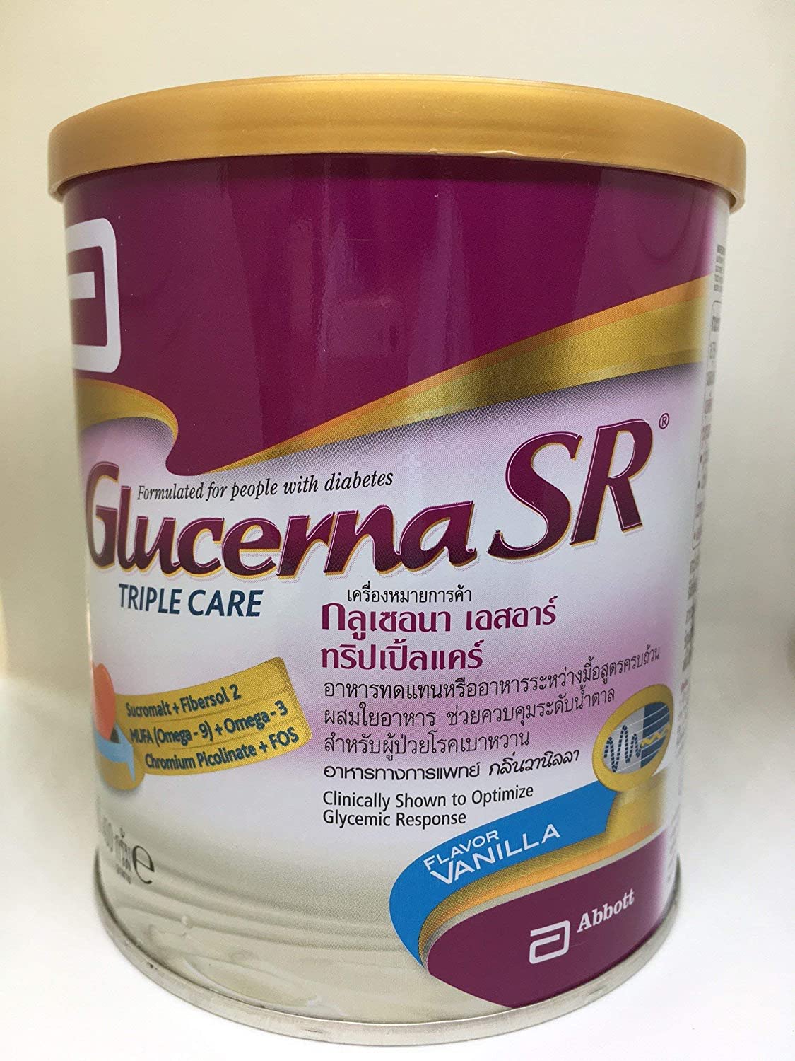 Glucerna Sr Triple Care Complete Nutrition Formulated Ideally for People with Diabetes Vanilla Flavo