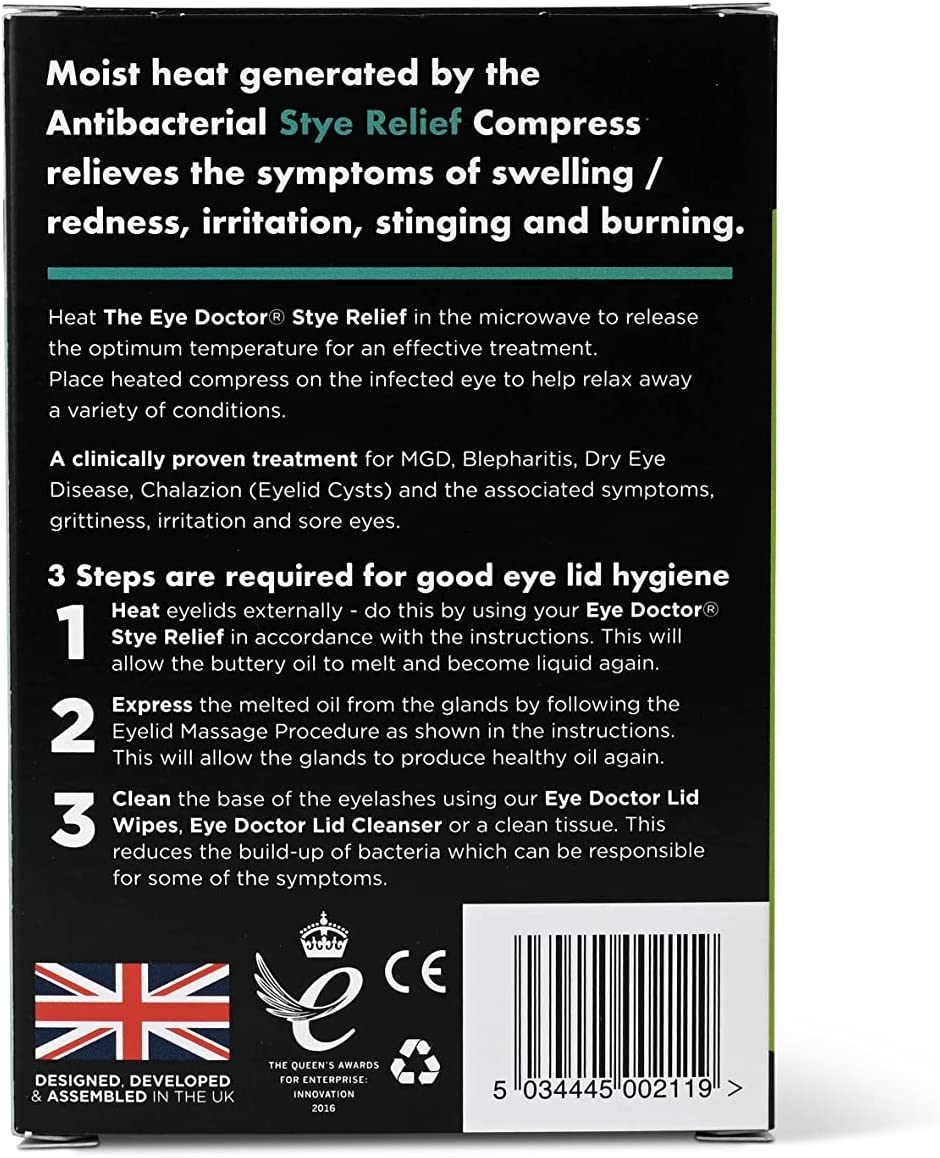 The Eye Doctor Stye Relief Compress - Reusable Microwaveable Hot Eye Patch Mask - Treatment of Stye