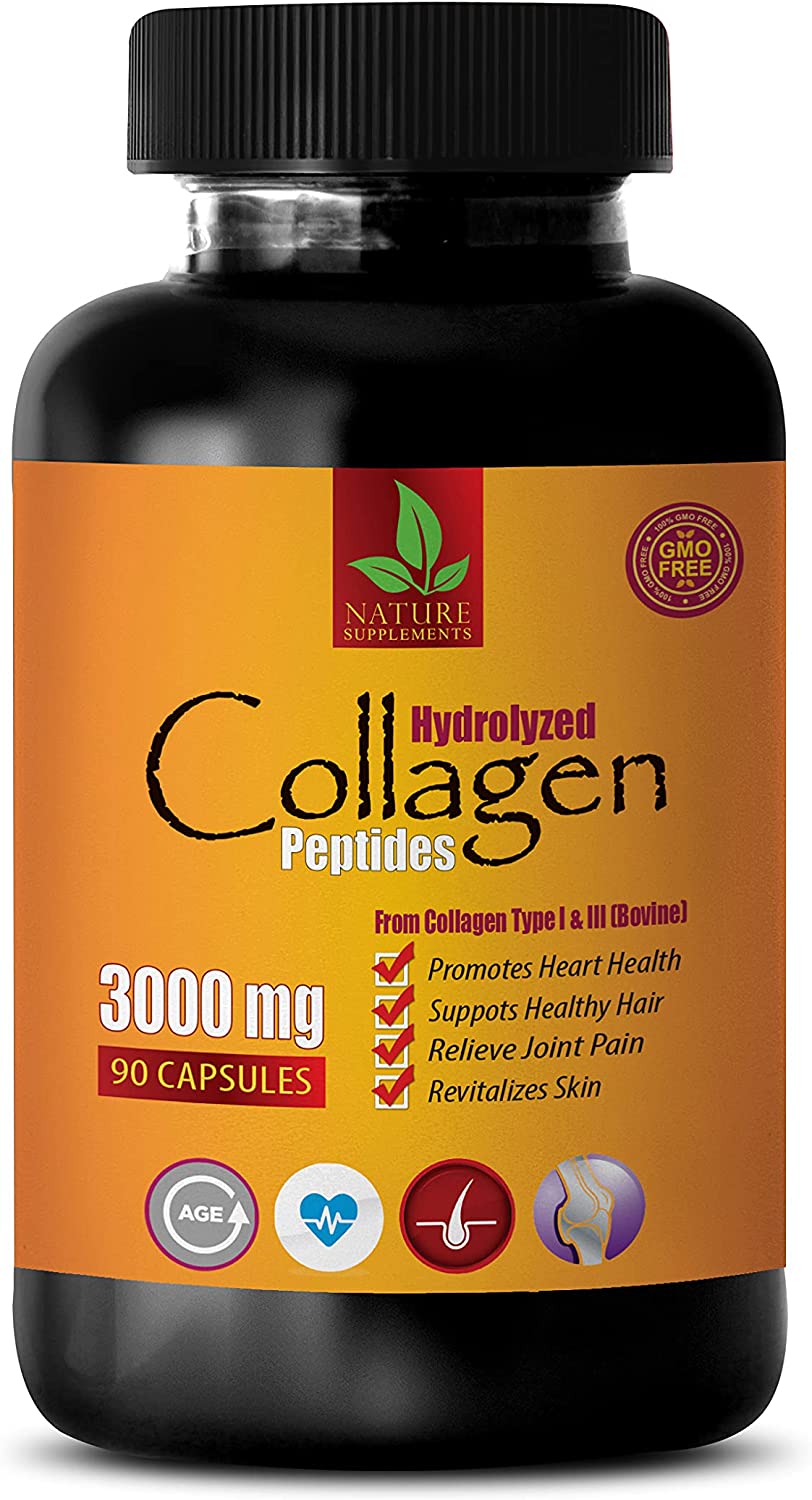 Tendon Support Supplement - Collagen PEPTIDES 3000 MG HYDROLYZED - Type I & III - hydrolyzed Collage