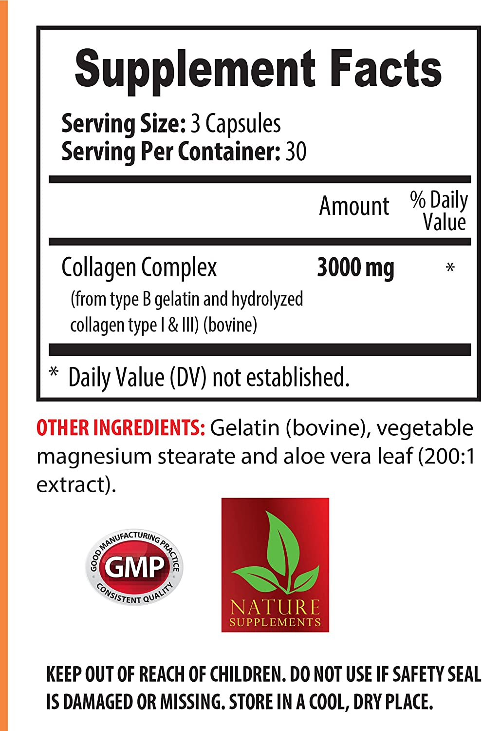 Tendon Support Supplement - Collagen PEPTIDES 3000 MG HYDROLYZED - Type I & III - hydrolyzed Collage