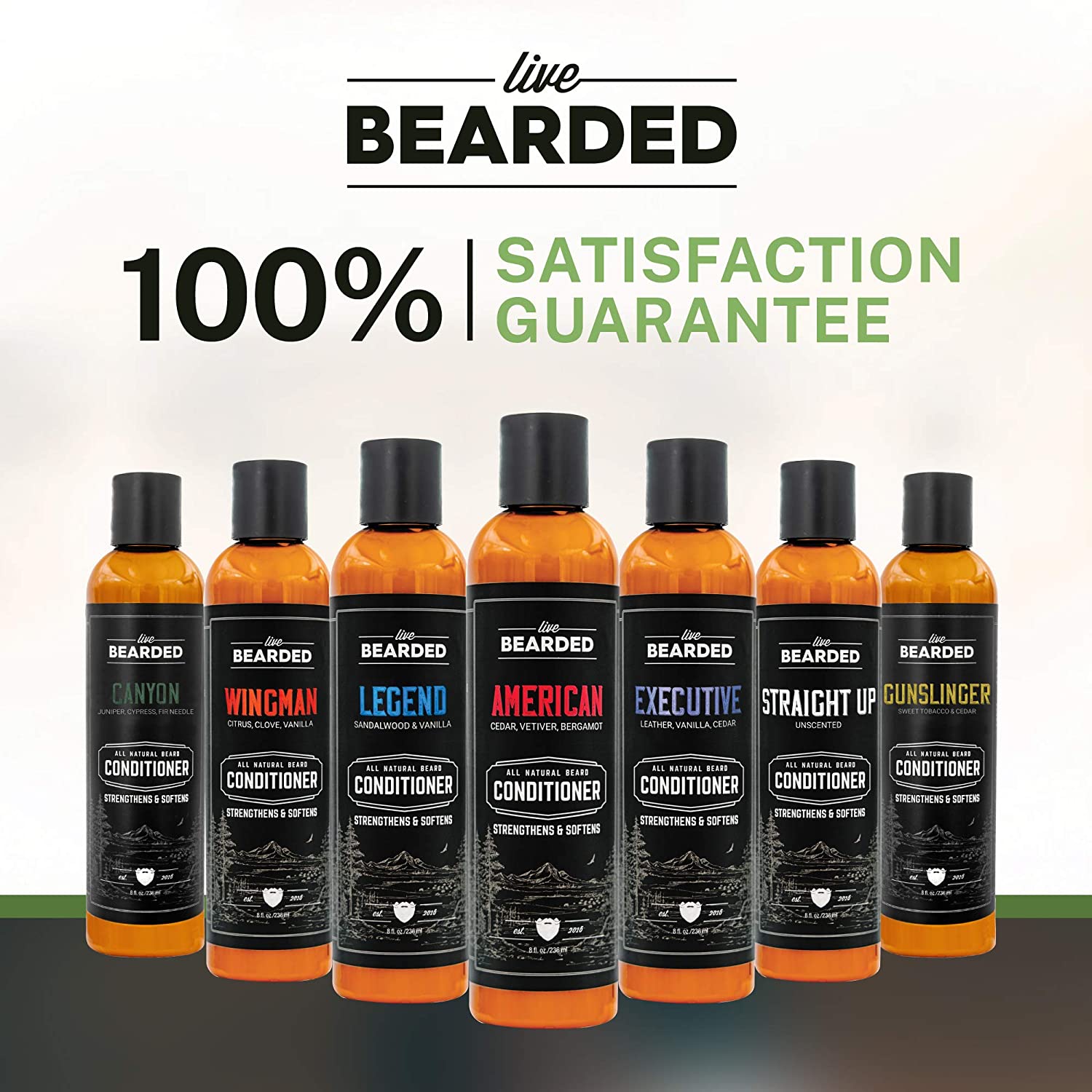 Live Bearded: Beard Conditioner - Wingman - Facial Hair Conditioner - 8 oz. - Strengthens and Soften