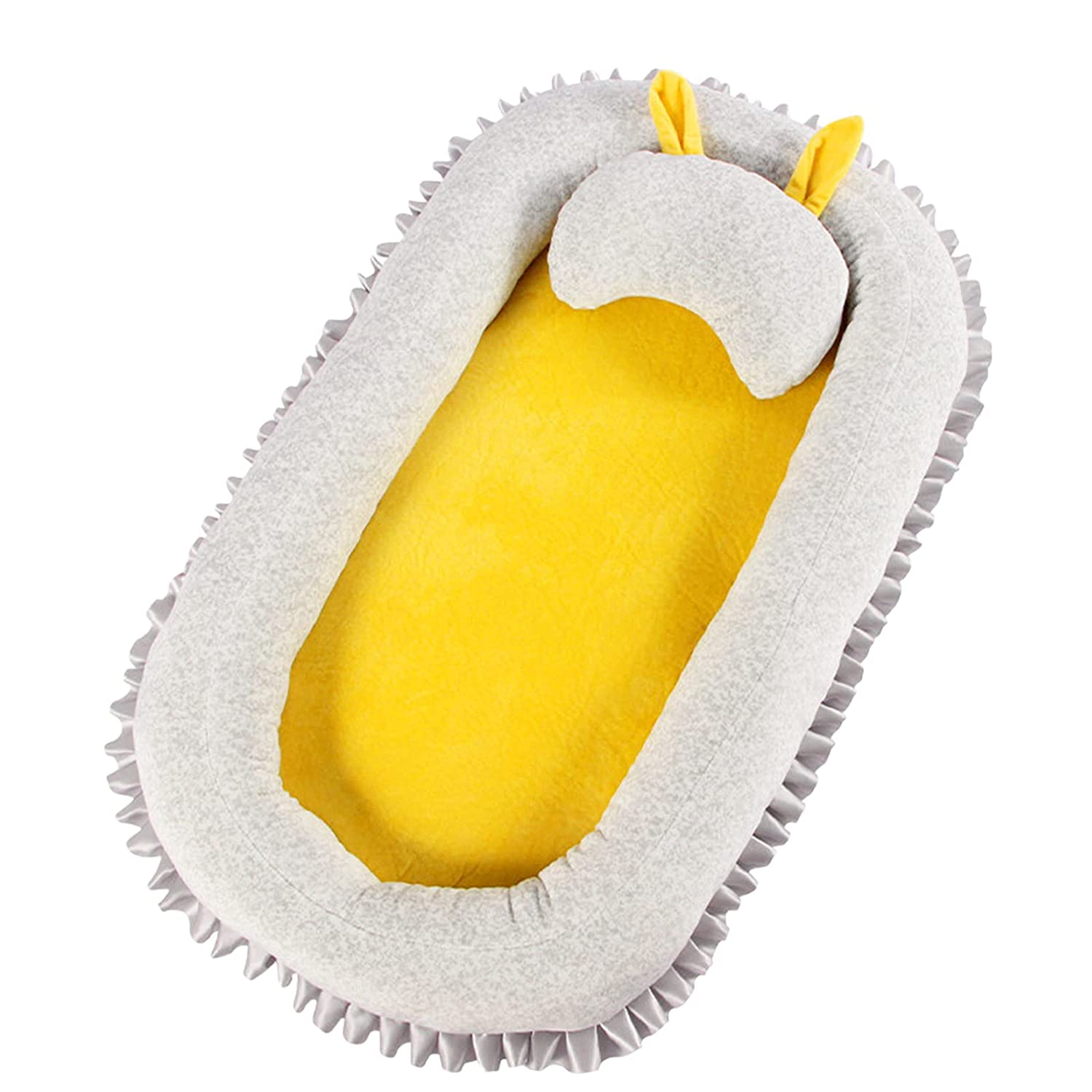 Baby Lounger Nest Bassinet Bed Lightweight Co-Sleeping Bed Breathable Lace Mattress with Pillow Dibi