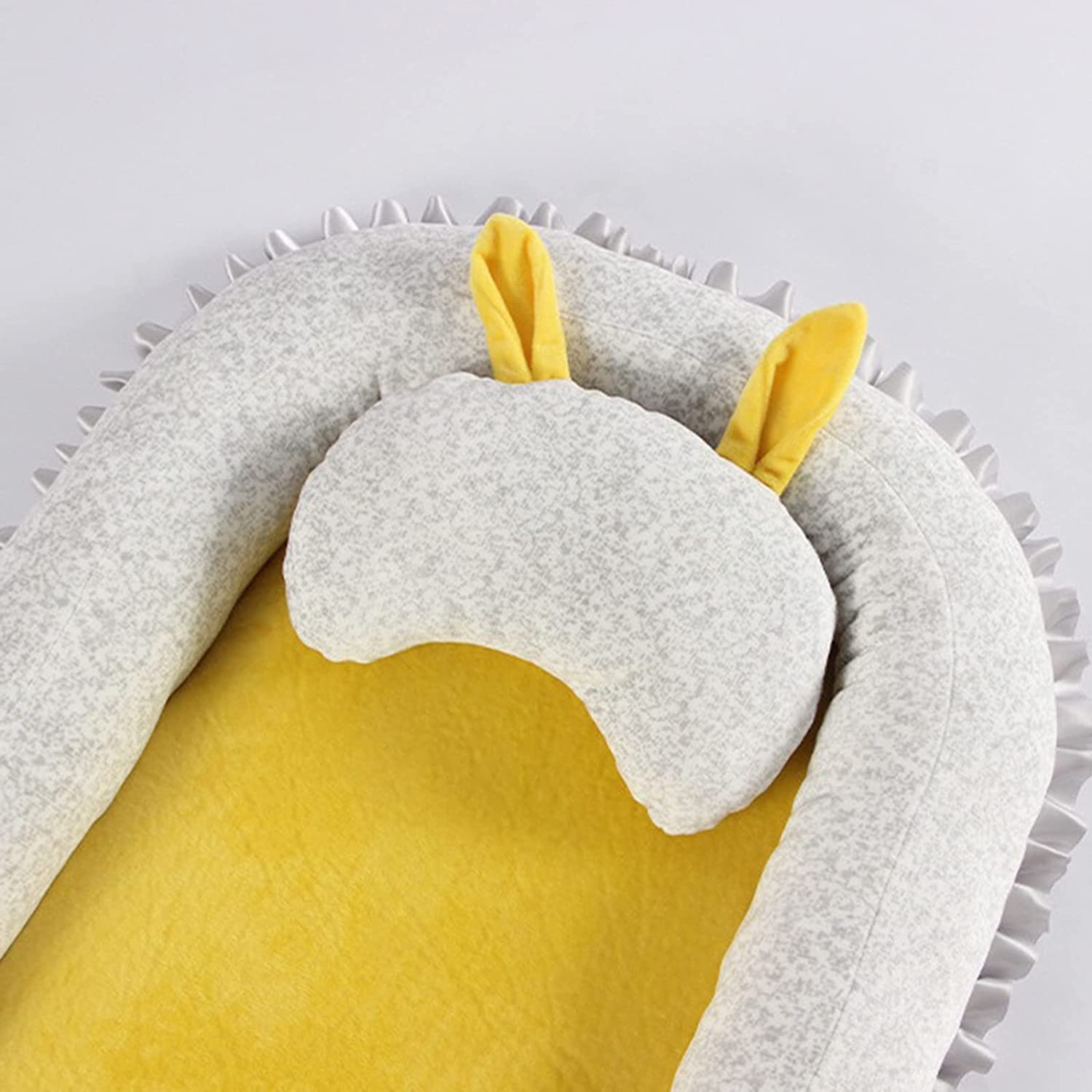 Baby Lounger Nest Bassinet Bed Lightweight Co-Sleeping Bed Breathable Lace Mattress with Pillow Dibi