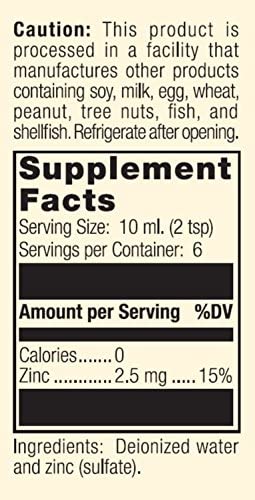 Standard Process Zinc Test - Zinc Standard Process Supplements - 2 fl. oz.