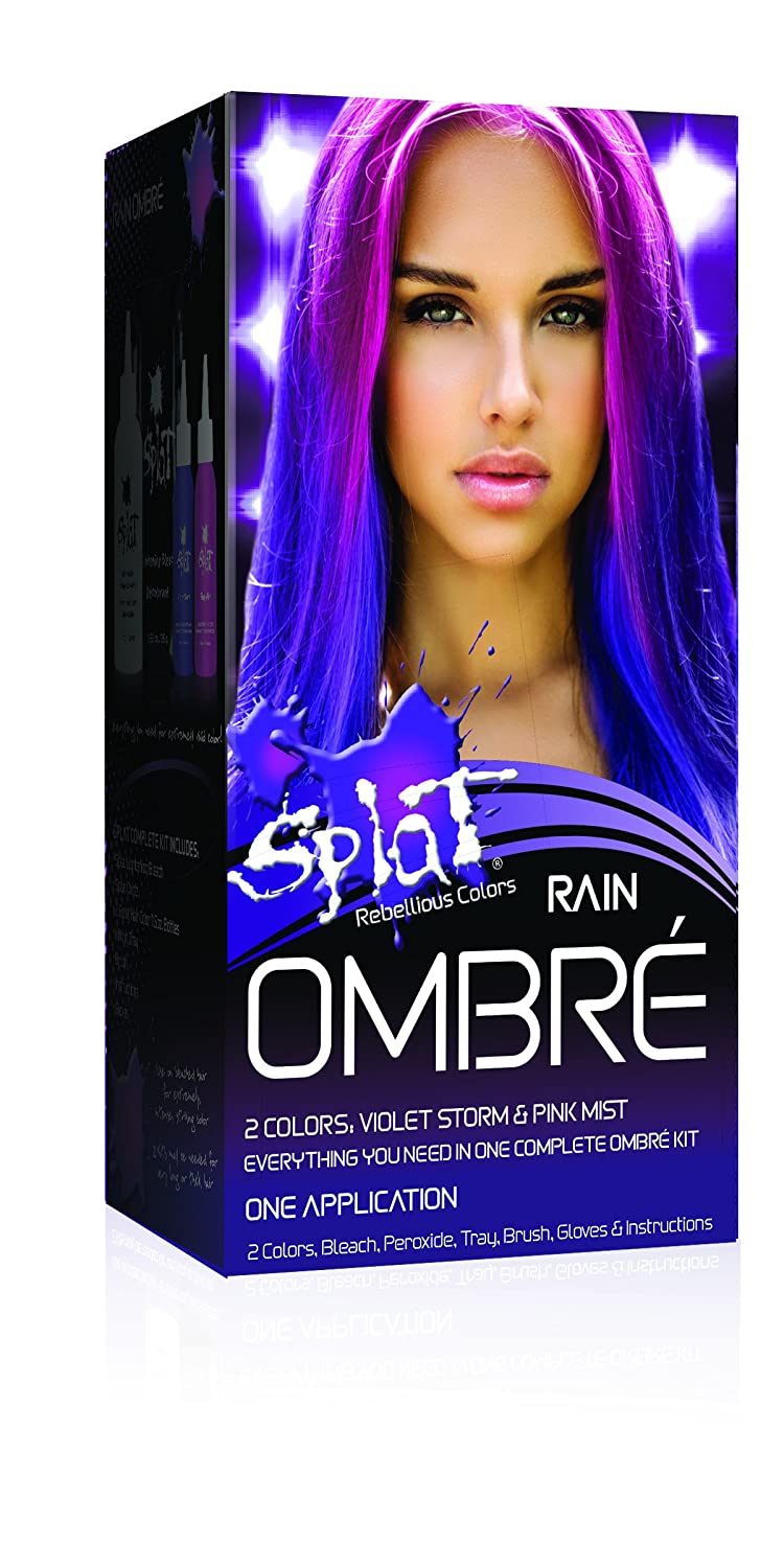 Splat Ombre Rain | Original Complete Kit | Blue & Purple Hair Color | Vegan & Cruelty Free