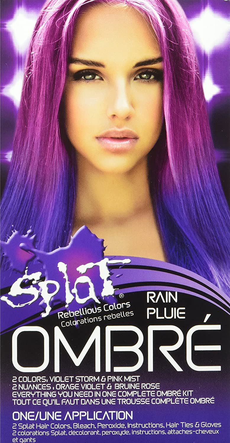Splat Ombre Rain | Original Complete Kit | Blue & Purple Hair Color | Vegan & Cruelty Free