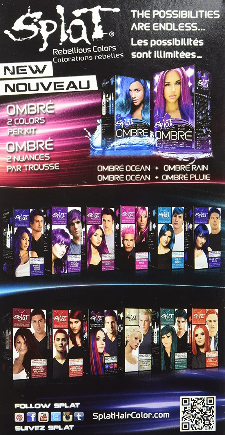 Splat Ombre Rain | Original Complete Kit | Blue & Purple Hair Color | Vegan & Cruelty Free