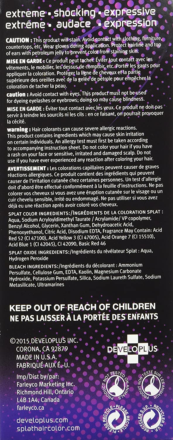 Splat Ombre Rain | Original Complete Kit | Blue & Purple Hair Color | Vegan & Cruelty Free