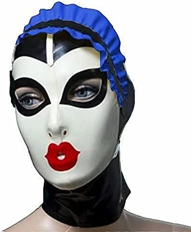 Latex Hood Women Gummi Rubber Full Cover Mask Anti-clip Hair Maid Hood Masquerade Party Latex Mask