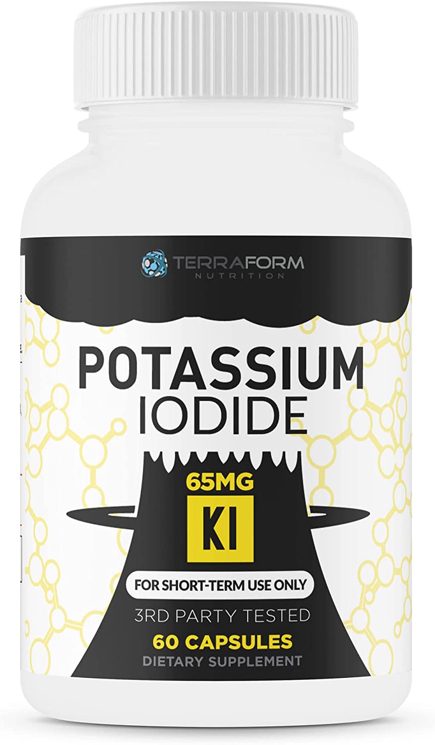 Potassium Iodide Supplement - 65mg Dose, 60 Servings - Supports Thyroid