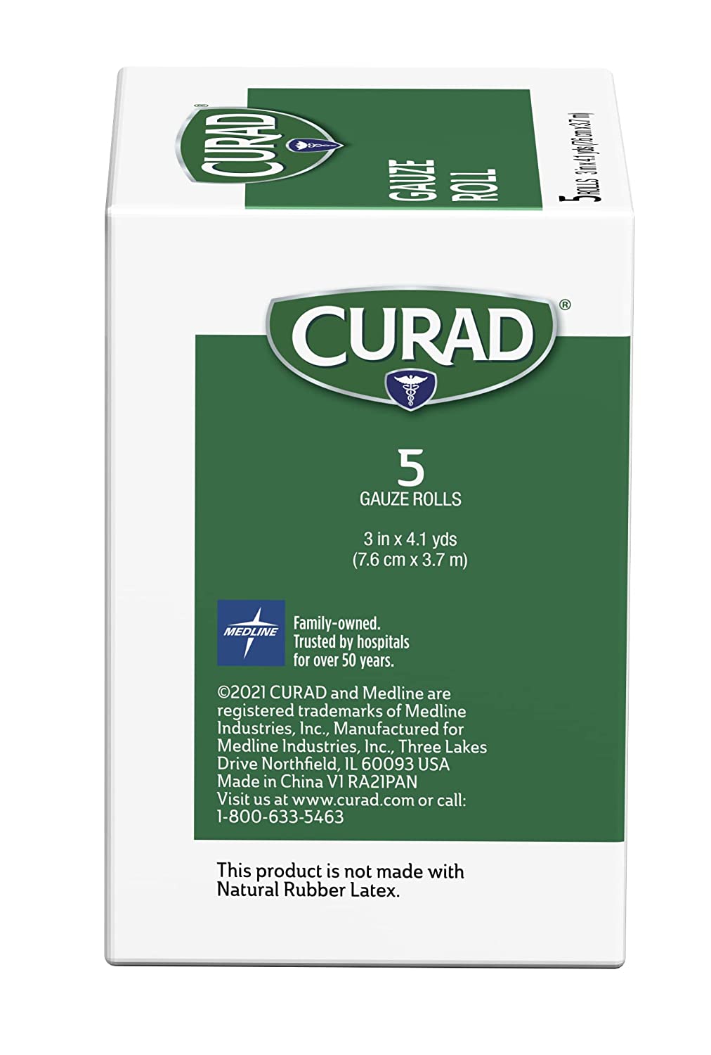 Curad CUR471435NRB Gauze Rolled Bandage, 3