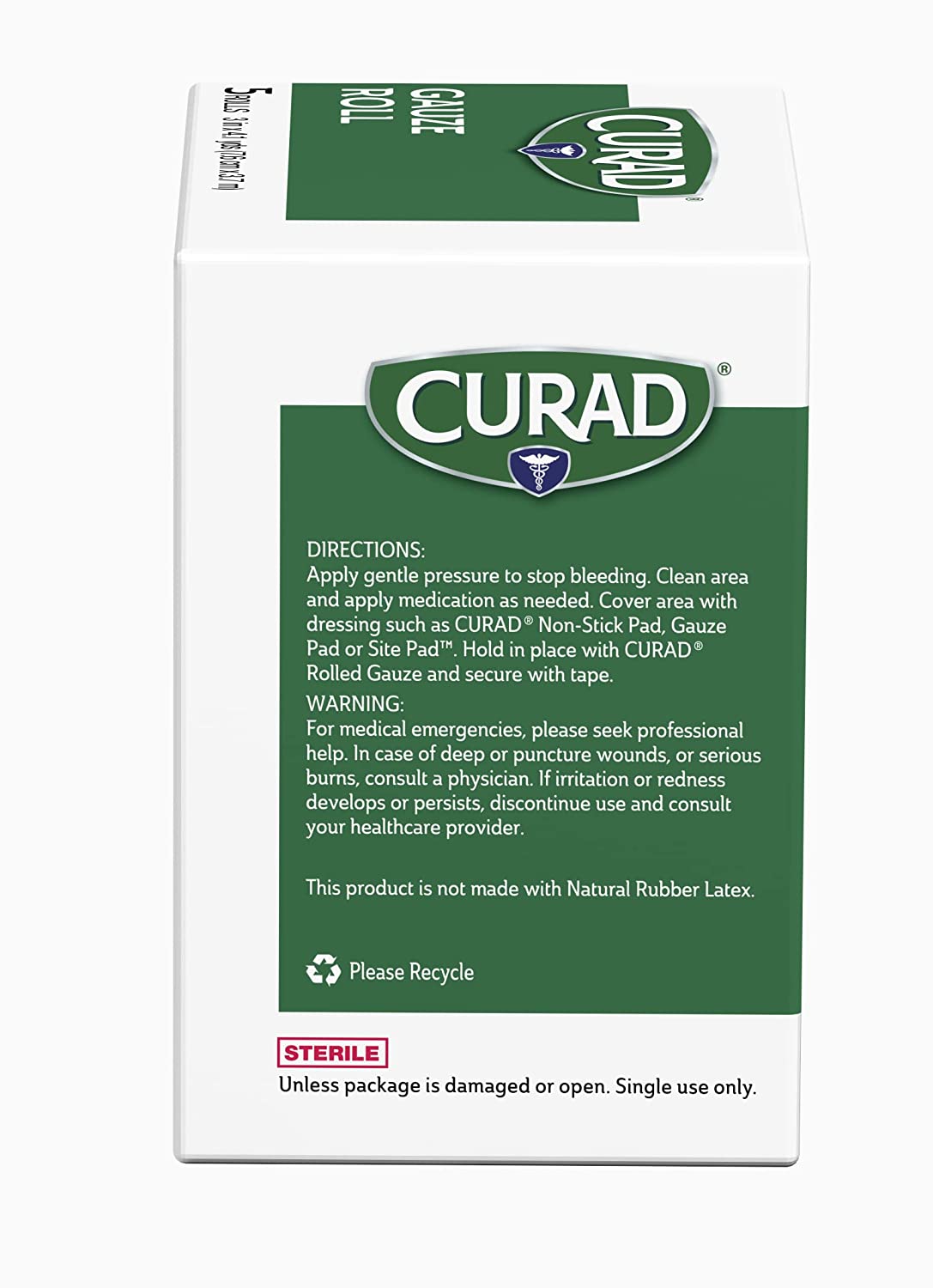 Curad CUR471435NRB Gauze Rolled Bandage, 3