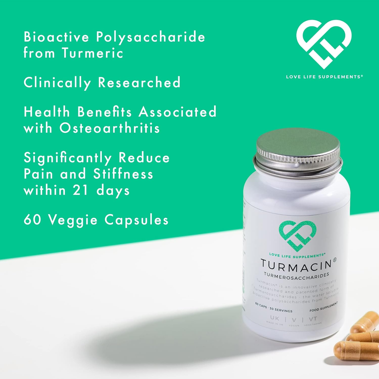 TURMACIN® Turmerosaccharides by LLS | Water-Soluble Bioactive Polysaccharides from Turmeric | 500mg