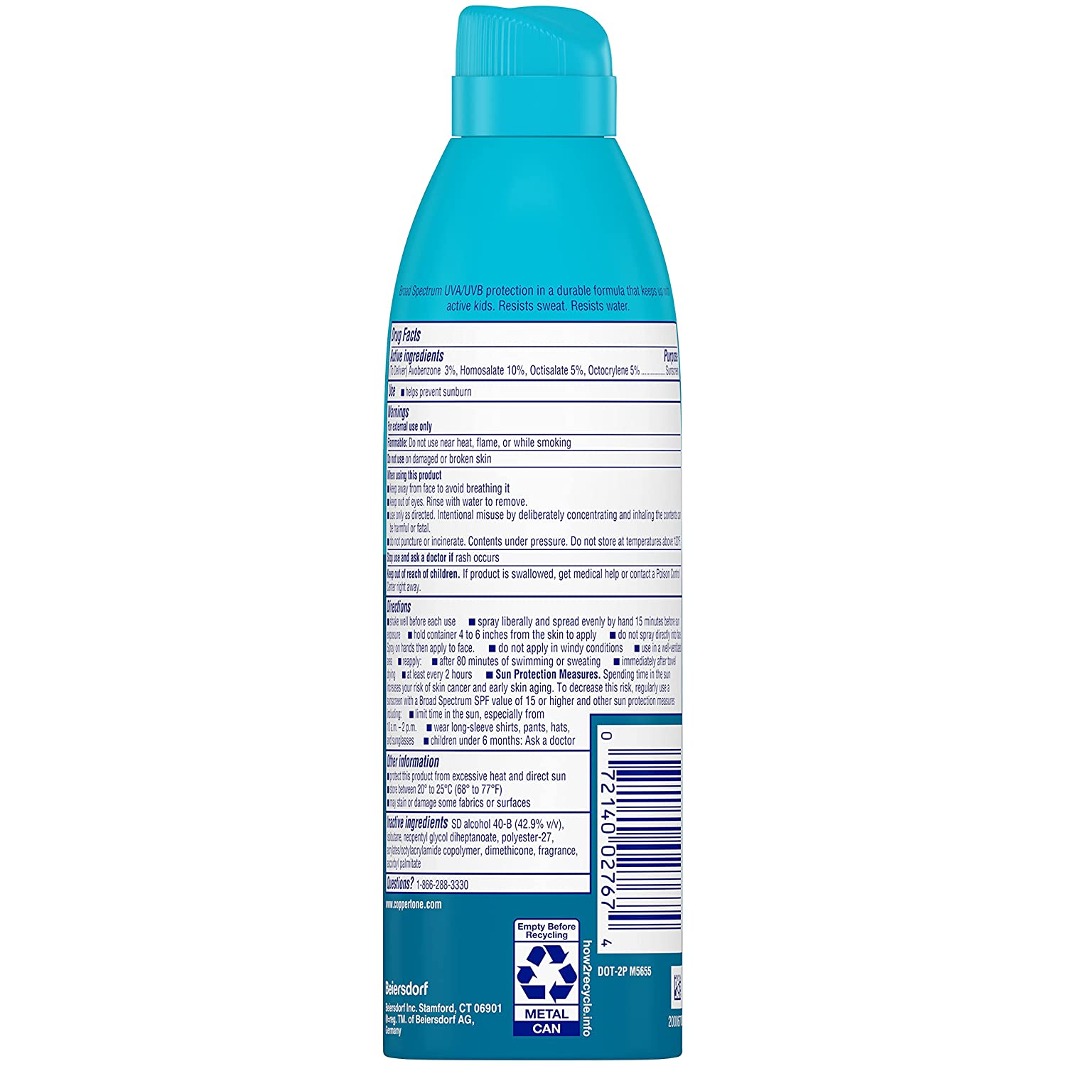 Coppertone SPORT KIDS Sunscreen Continuous Spray SPF 50 (5.5 Ounce) (Packaging may vary)