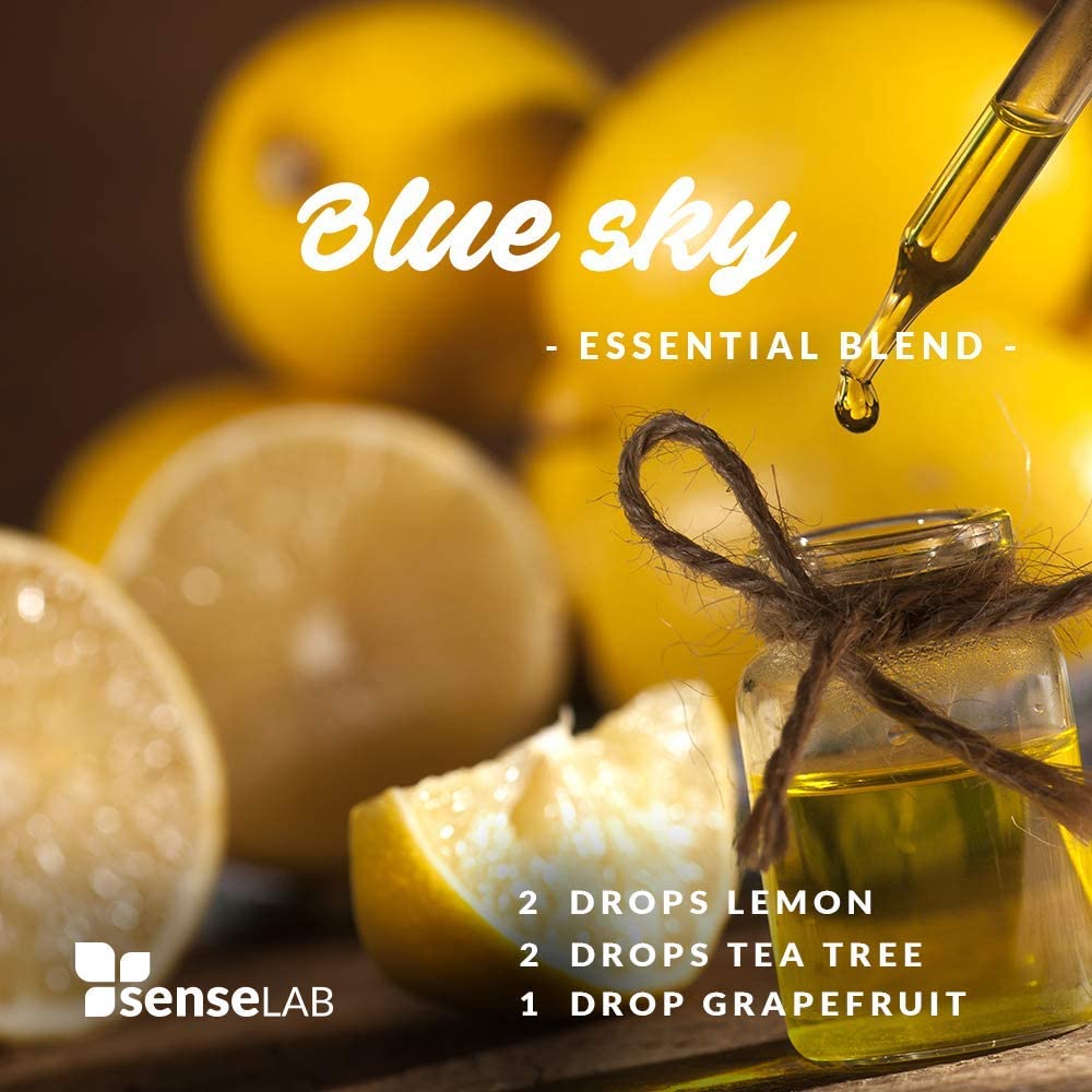 SenseLAB Lemon Essential Oil - 100 % Pure Extract Lemon Oil Therapeutic Grade - Moisturizing Skin Ca