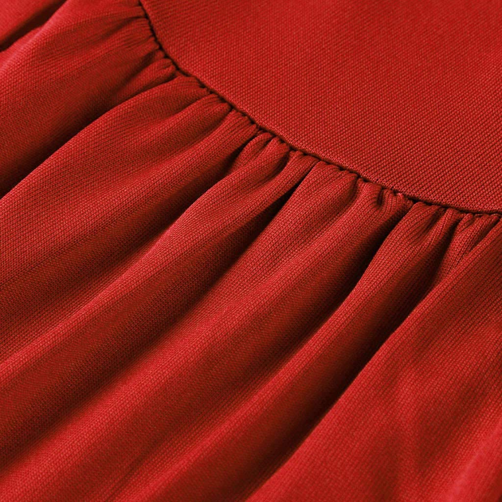 HebeTop ✰ Womens Fashion Short Sleeves Dress Lined with Lace Trim